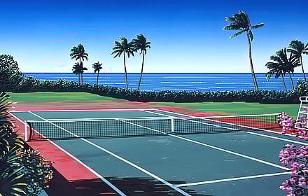 Tennis court by Hisao Kawada'