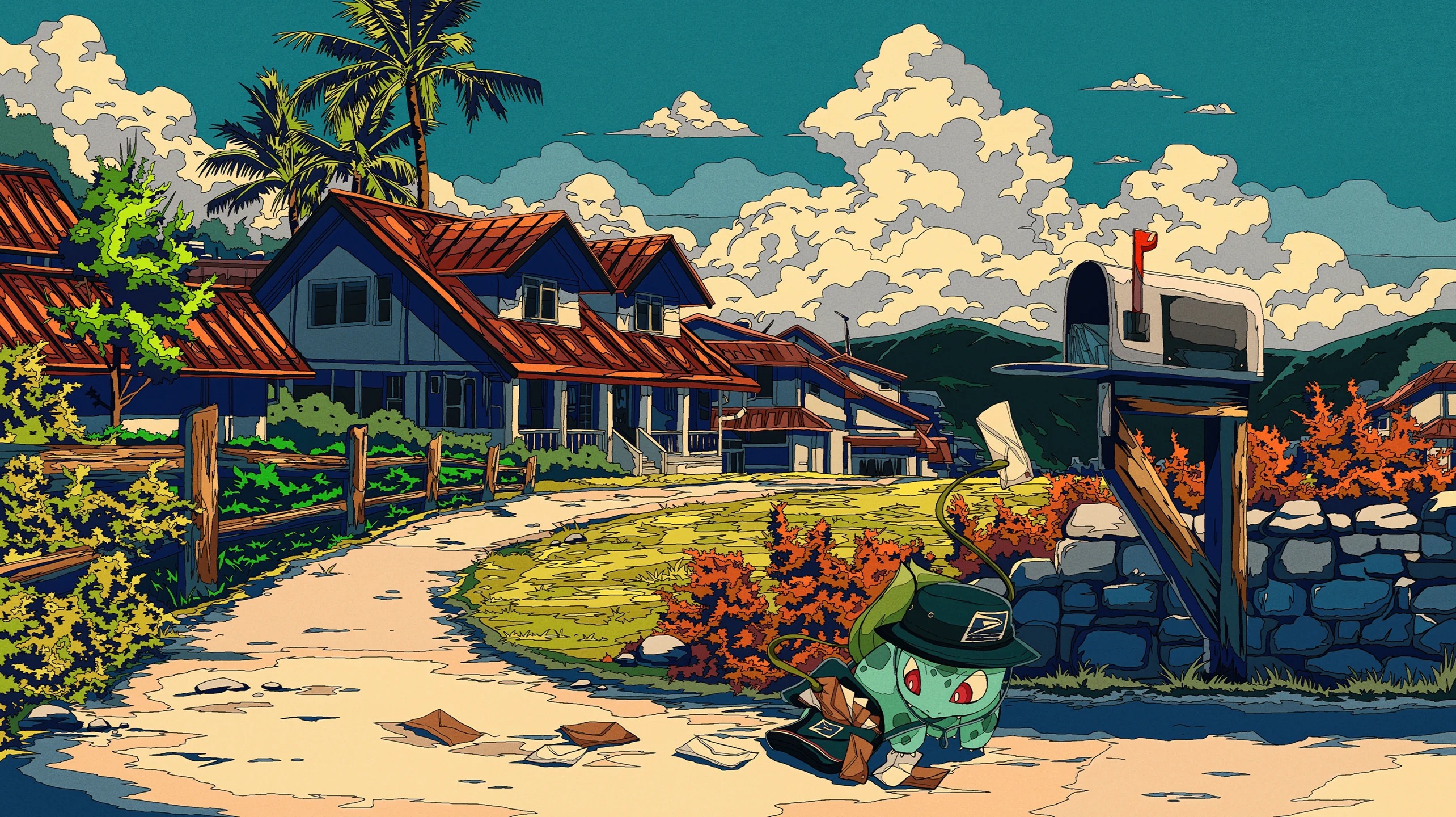 Mailbox, Sunny Day, Bulbasaur by @artdroiiid_ii picture 1 of 1