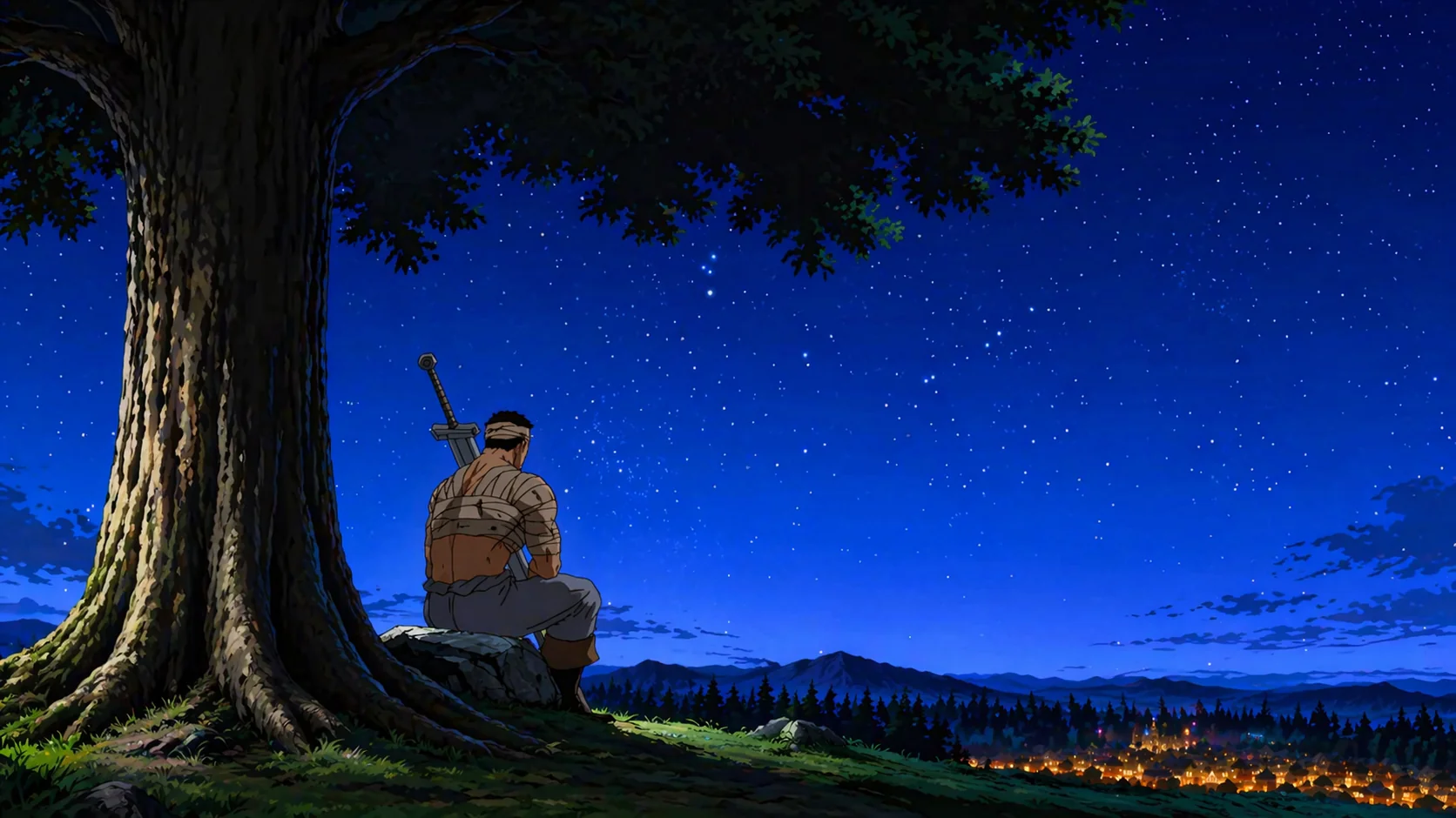 A warrior beneath a starlit sky - Berserk broken guts picture 1 of 1