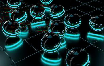 Neon 3D Sphere 3840x2160'