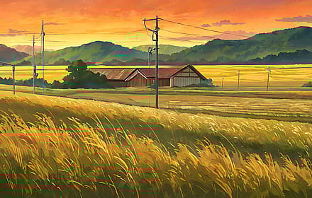 Summer rice fields'
