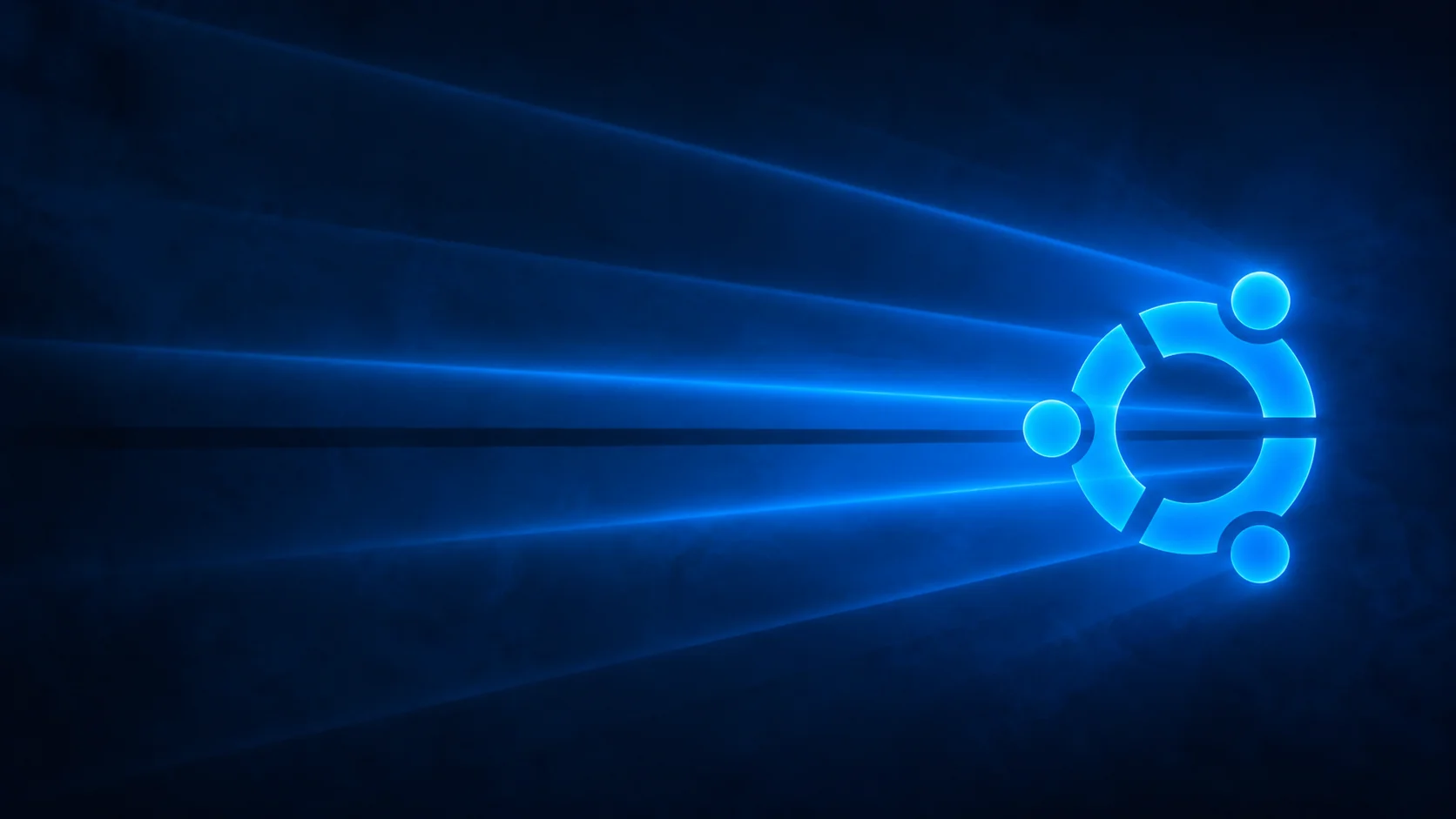 I photoshopped the ubuntu logo into the windows 10 wallpaper. picture 1 of 1