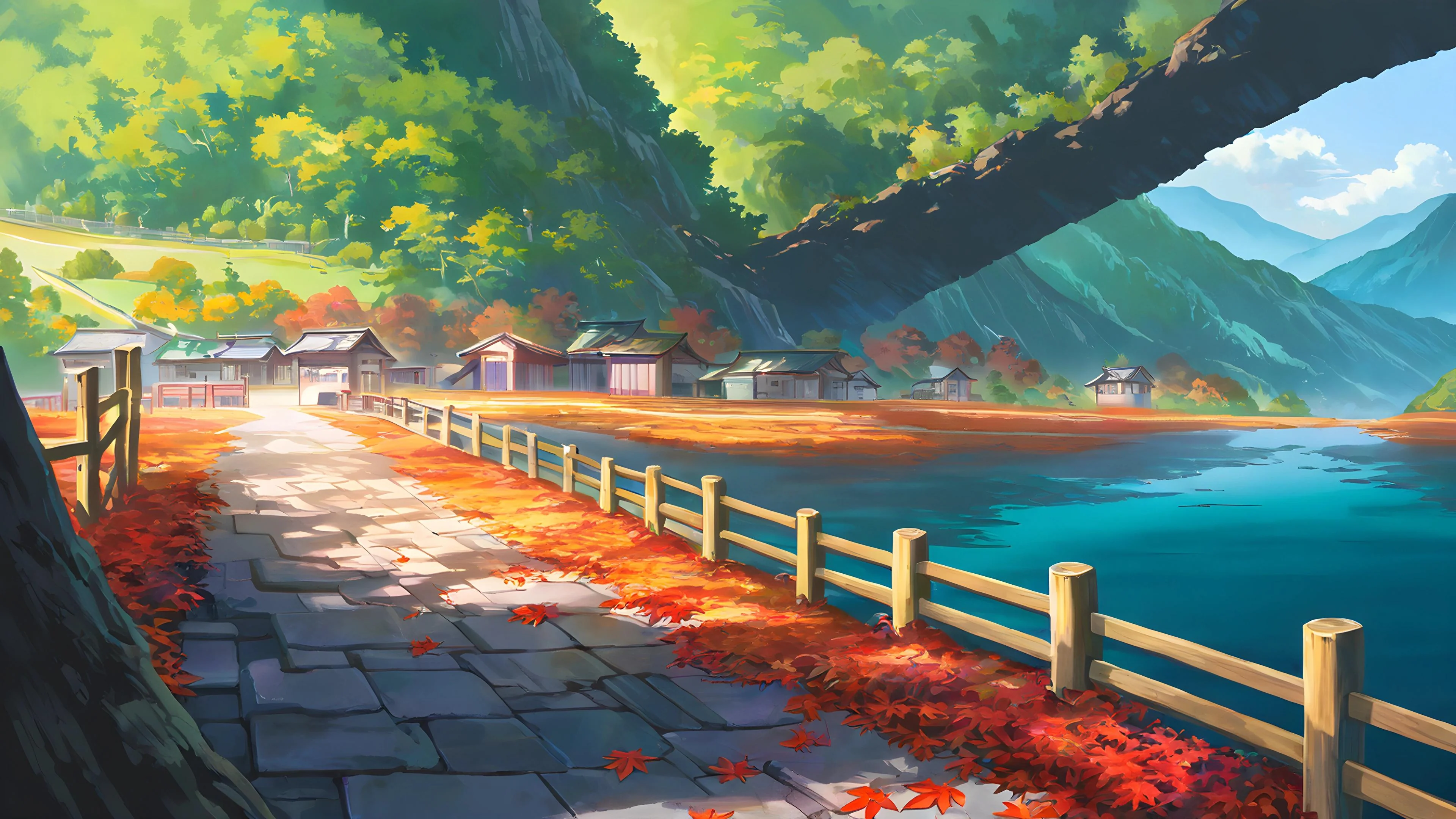 Cozy autumn maple village picture 1 of 1