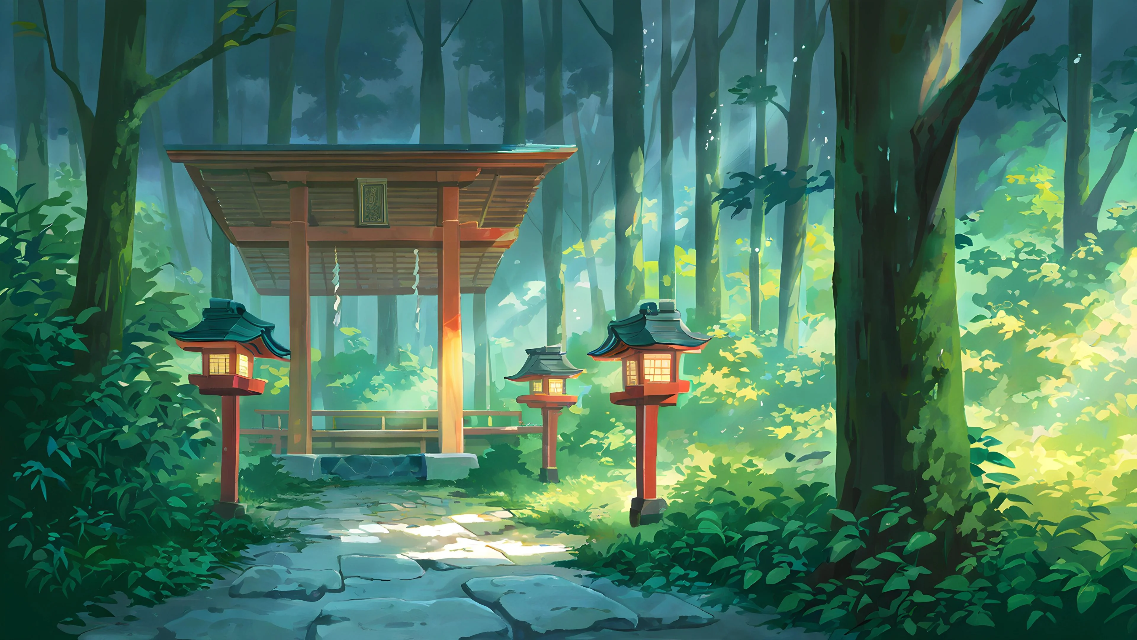 Japanese torii shrine at sunset picture 1 of 1