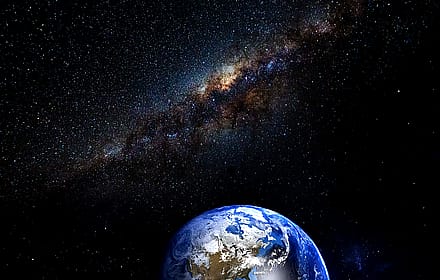 Earth and the Milky Way'